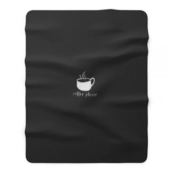 Please Coffee Fleece Blanket