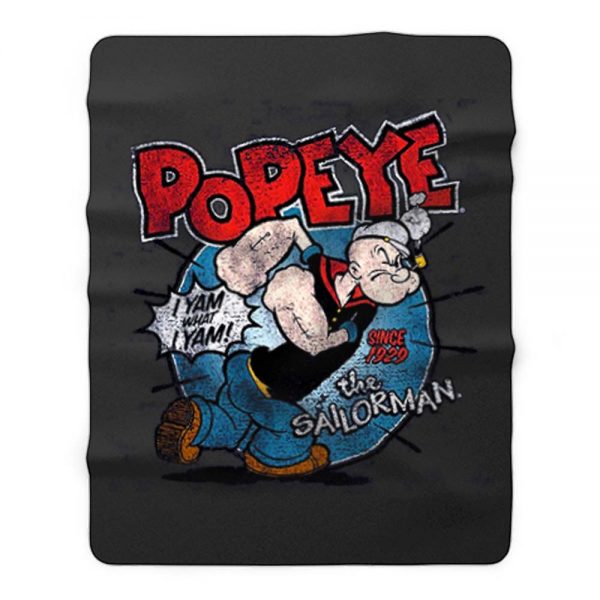 Popeye The Sailorman Classic Cartoon Fleece Blanket