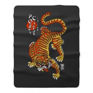 Port City Chinese Tiger Fleece Blanket