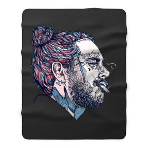 Post malone art Fleece Blanket