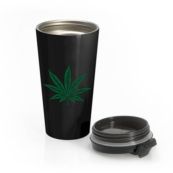 Pot Leaf Marijuana Stainless Steel Travel Mug