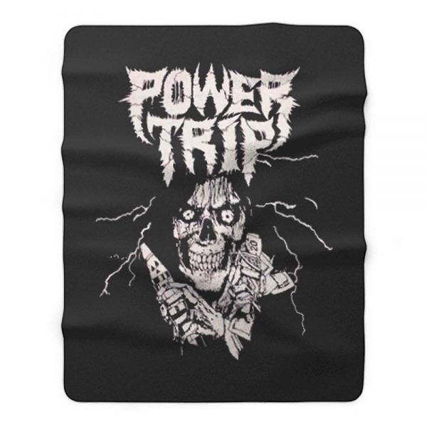 Power Trip metal Fleece Blanket