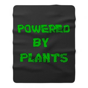 Powered By Plants Vegan Vegetarian Fleece Blanket