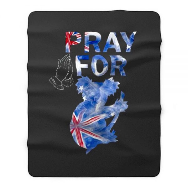 Pray For Australia Rain Save Koala Aminals Australian Adult Kids Top Fleece Blanket