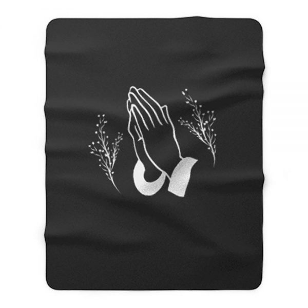 Praying Hands Religous Christians Christianity Fleece Blanket