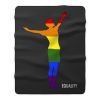 Pride Equality Usa Womens Soccer Lgbtq Rainbow Flag Fleece Blanket