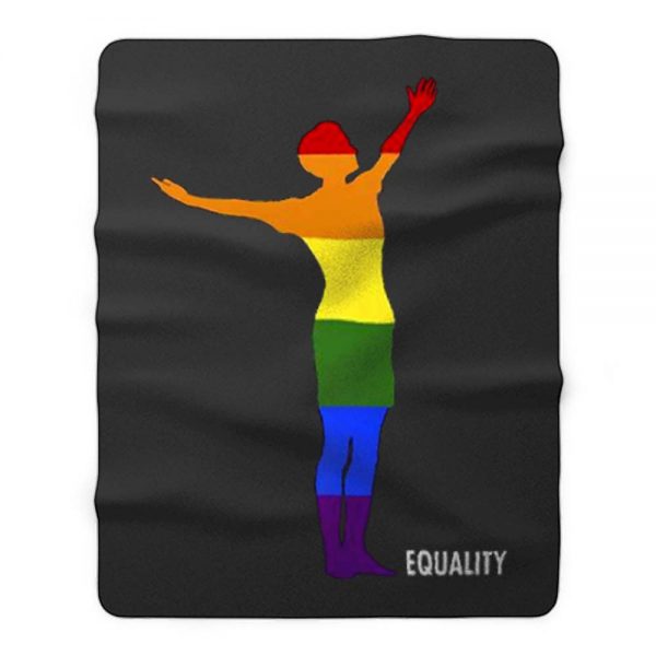 Pride Equality Usa Womens Soccer Lgbtq Rainbow Flag Fleece Blanket