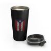 Puerto Rico Rican Beisbol Futbol Flag Stainless Steel Travel Mug