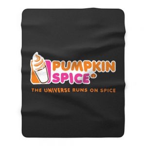 Pumpkin Spice Dunkin Donuts Fleece Blanket