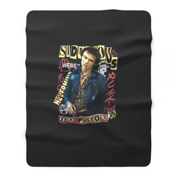 Punk Retro Sid Vicious Sex Pistols Fleece Blanket