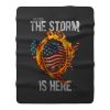 Qanon Wwg1wga Q Anon The Storm Is Here Patriotic Fleece Blanket