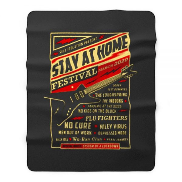 Quarantine Social Distancing Stay Home Festival 2020 Fleece Blanket