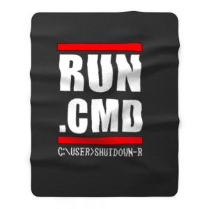 RUN CMD Computer Programmer Fleece Blanket