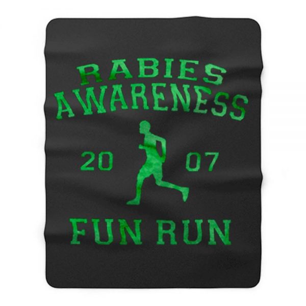 Rabies Awareness Fun Run Michael Scott The Office 5k Funny Humor Fleece Blanket