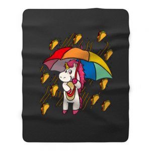 Raining Tacos Unicorn Fleece Blanket