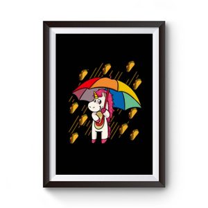 Raining Tacos Unicorn Premium Matte Poster