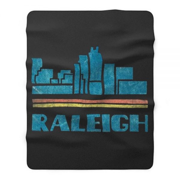 Raleigh City North Carolina Nc Skyline Fleece Blanket