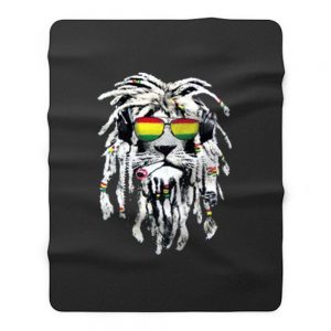 Rasta Lion Reggae Smoke Blunt Marijuana Weed Fleece Blanket