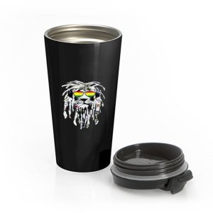 Rasta Lion Reggae Smoke Blunt Marijuana Weed Stainless Steel Travel Mug