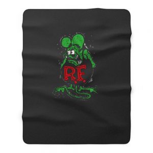 Rat Fink Ratfink Distressed Fleece Blanket