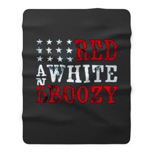 Red And White Boozy Fleece Blanket