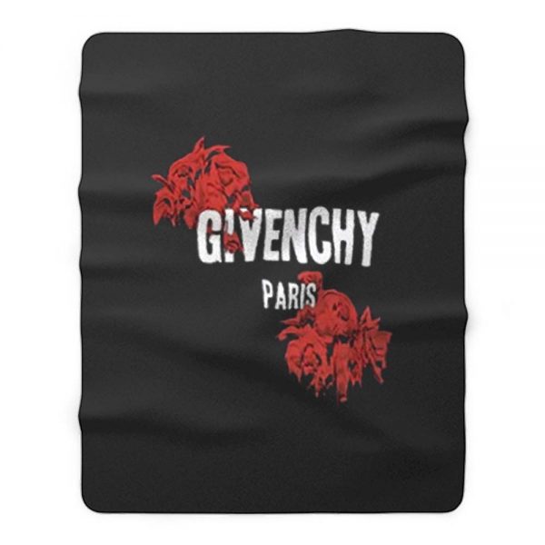 Red Rose Paris Givenchy Fleece Blanket