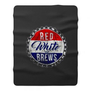 Red White And Brews Fleece Blanket