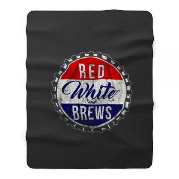 Red White And Brews Fleece Blanket