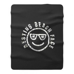 Resting Beach Face Fleece Blanket