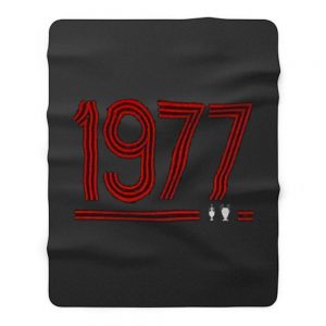 Retro 1977 Red Fleece Blanket