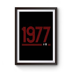 Retro 1977 Red Premium Matte Poster