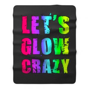 Retro Colorful Party Outfit Lets Glow Crazy Fleece Blanket