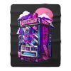 Retro Japan Gaming Machine Fleece Blanket