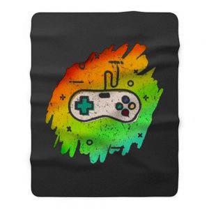 Retro Video Game Youth Vintage Gaming Distressed Fleece Blanket