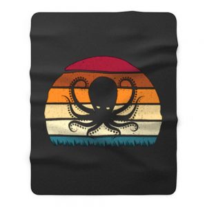 Retro Vintage Octopus Animal Lover Fleece Blanket