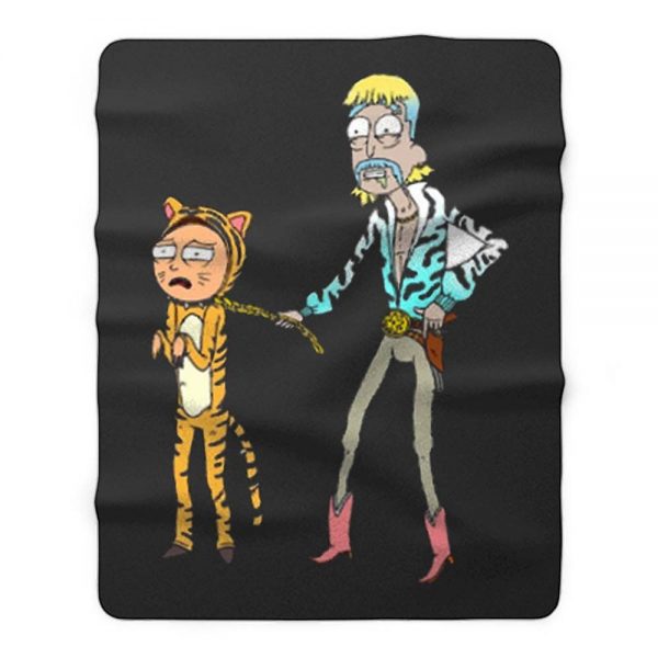 Rick Morty V Tiger King Joe Exotic Meme Fleece Blanket