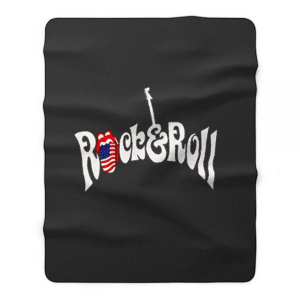 Rock And Rocll Rolling Stones Fleece Blanket