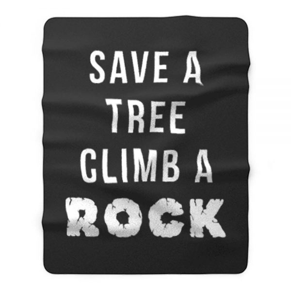 Rock Climbing Fleece Blanket