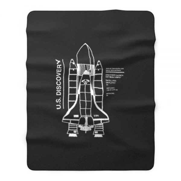 Rocket Nasa Usa Fleece Blanket