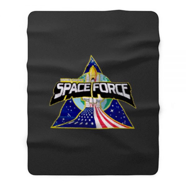 Rocket Vintage Space Force Fleece Blanket