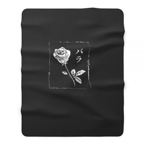 Rose Flower Japan Fleece Blanket