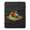 Rubicks Cube Melting Sheldon Coopers Fleece Blanket