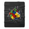 Rubik Cube Retro Vintage Colorful Cube Game Math Fleece Blanket