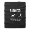 Running From T Rex Fleece Blanket