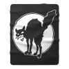 Sabotage Black Cat Angry Fleece Blanket