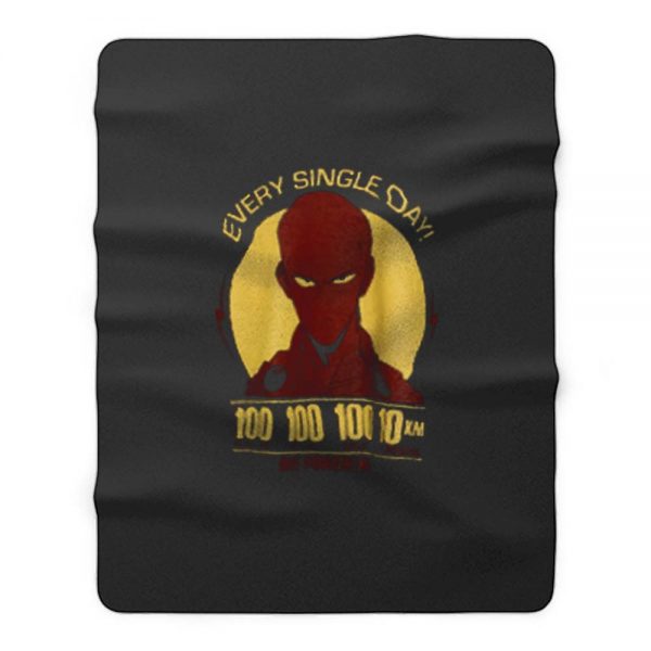 Saitama Training Every Single Day One Punch Man Fleece Blanket