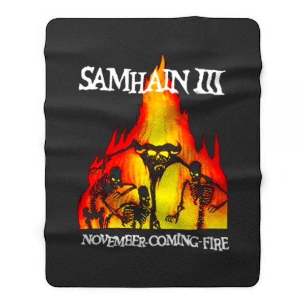 Samhain III November Coming Fire Fleece Blanket