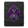 Samurai with Geometric Elements Fleece Blanket