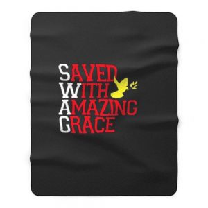 Saved With Amazing Grace Fleece Blanket