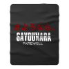 Sayounara Japanese Kanji Japan Farewell Writing Fleece Blanket